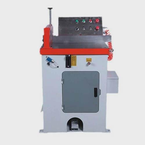 45度半自动铝型材切割机铜铝棒PVC下料小型切铝机散热器片铝切机