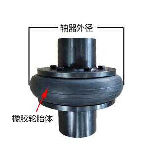 可加工定制45#钢la/lb/ul轮胎橡胶型体联轴器轮胎式联轴器
