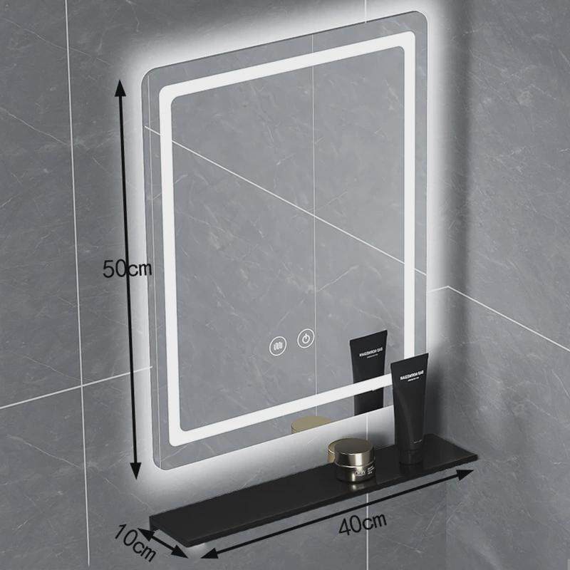 现代简约小户型太空铝卫生间阳台浴室镜柜圆形方形镜子浴室镜新品