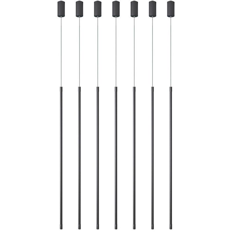 北欧极简吊灯创意个性led长条吊灯设计师样板房线条卧室床头吊灯