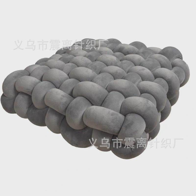 ins现货北欧抱枕简约纯色手工编织方形沙发靠枕腰枕冬季毛绒坐垫,居家布艺,靠垫/抱枕,淘宝优惠券,粉丝福利购,淘宝优惠卷