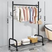 简易晾衣架落地阳台折叠卧室架子家用晒衣服家用挂衣架折叠晾衣杆