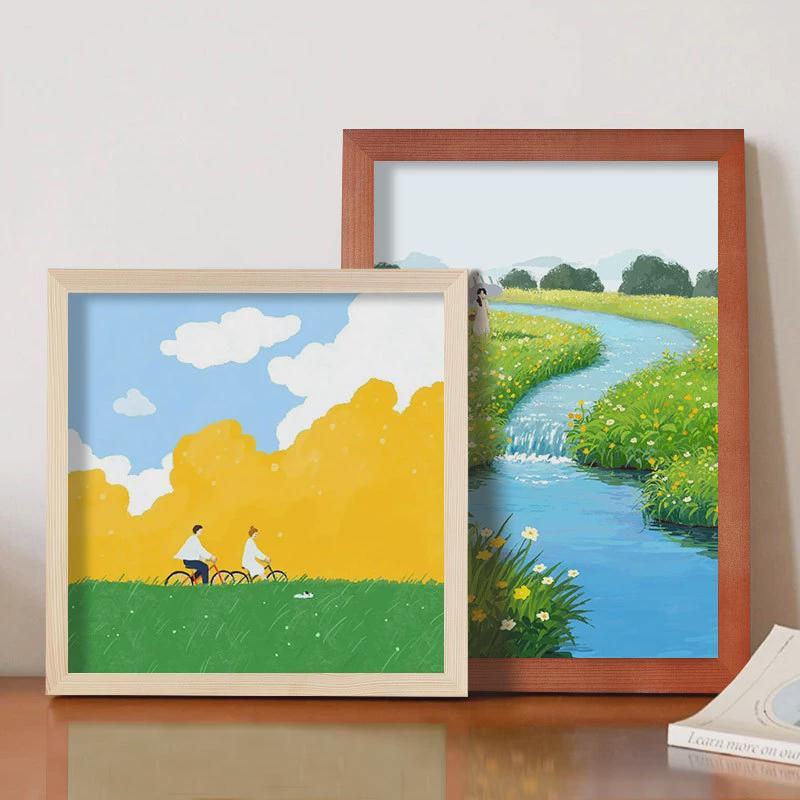 实木木质相框挂墙a3A4纸画框8K4开素描油画拼图框架证件框装裱自
