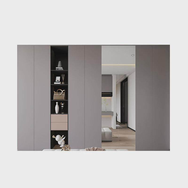 福衣柜定制全屋enf级一门到顶整体柜子杭州人精板现代极简衣帽间