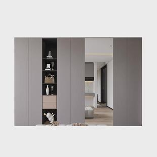 福衣柜定制全屋enf级一门到顶整体柜子杭州人精板现代极简衣帽间