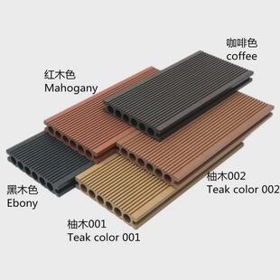 户外塑木地板庭院批发栈道露台厂家室外圆孔防腐二代共挤木塑地板