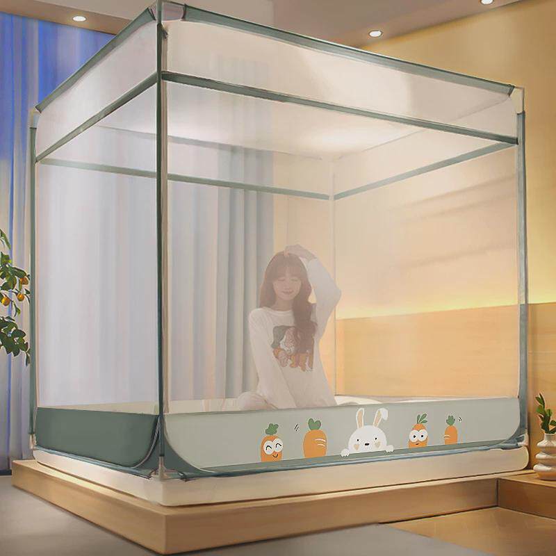 蚊帐家用加粗2023新款纹账高端蒙古包防摔儿童支架杆卧室加厚高睿