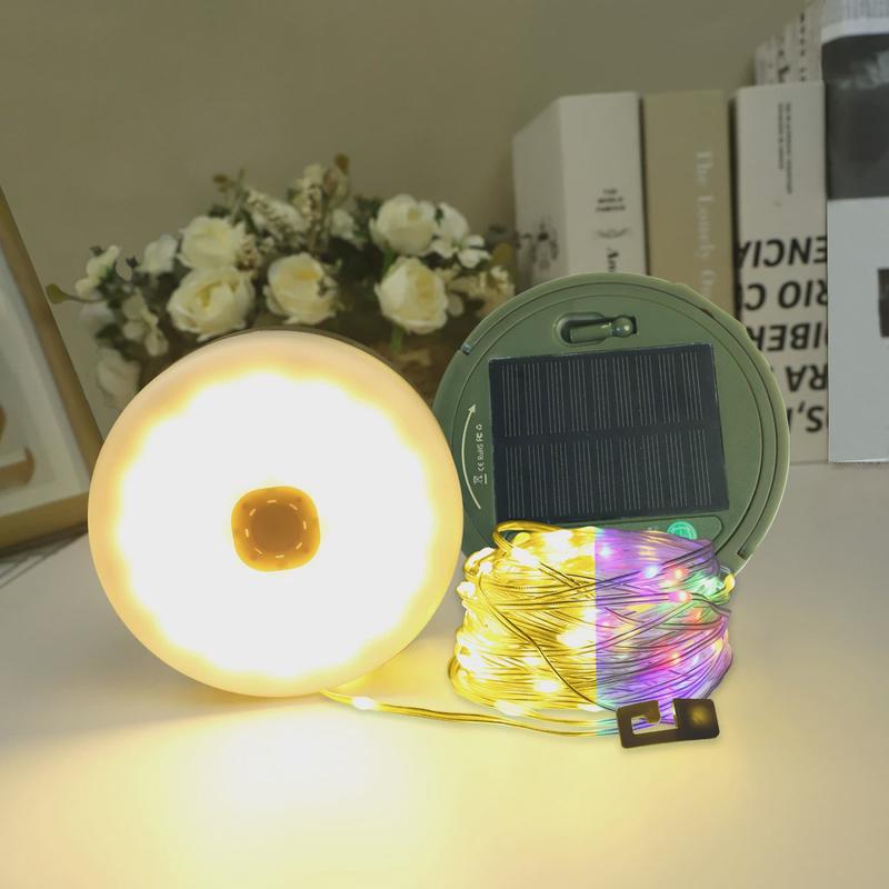 新款小号太阳能户外照明帐篷卷尺收纳野营灯串露营灯应急氛围灯