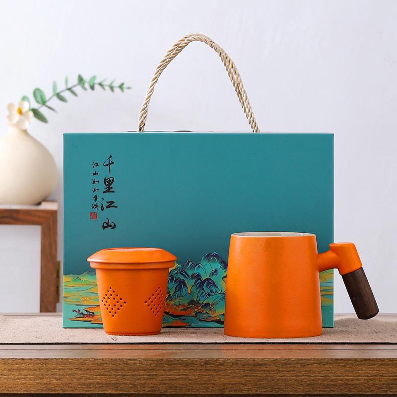 元旦节公司开业活动企业伴手礼实用送员工商务礼品办公陶瓷杯套装