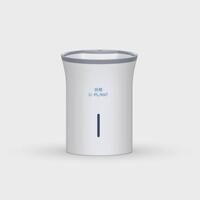 新品白色简约桌面绿植个性摆件盆栽光补自动浇水悠植智能懒人花盆