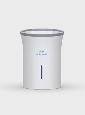 新品白色简约桌面绿植个性摆件盆栽自动浇水补光悠植智能懒人花盆