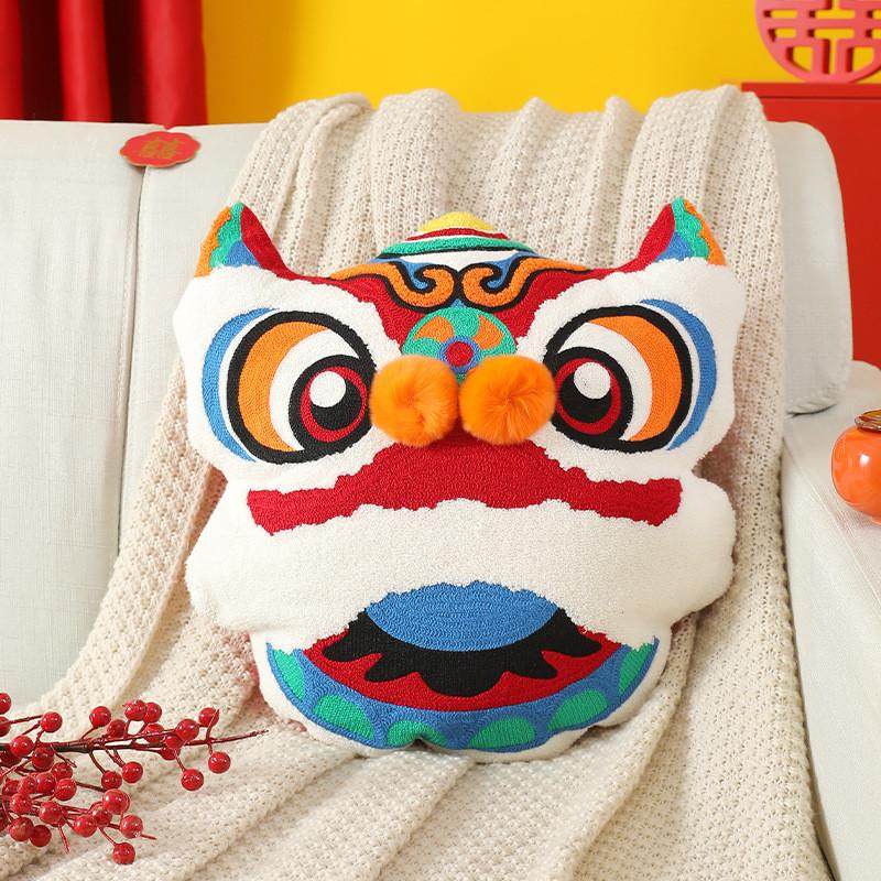 中式国潮3d醒狮喜庆抱枕卧室床头靠垫客厅沙发靠枕结婚,居家布艺,靠垫/抱枕,淘宝优惠券,粉丝福利购,淘宝优惠卷