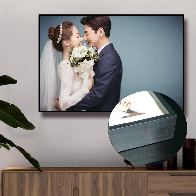 水晶挂墙大尺寸组合套装结婚照放大相片全家福婚纱照相框