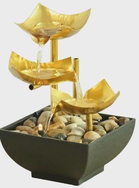 新款室内铁艺小喷泉办公室桌面电视柜流水摆件创意家居装饰品代发