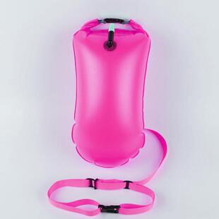 可游泳式 游泳浮漂单气囊易充气大气嘴储物跟屁球防水袋漂流袋