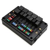 汽车多路机舱配12v24v继电器汽车保险盒线路改装 总控制接线盒