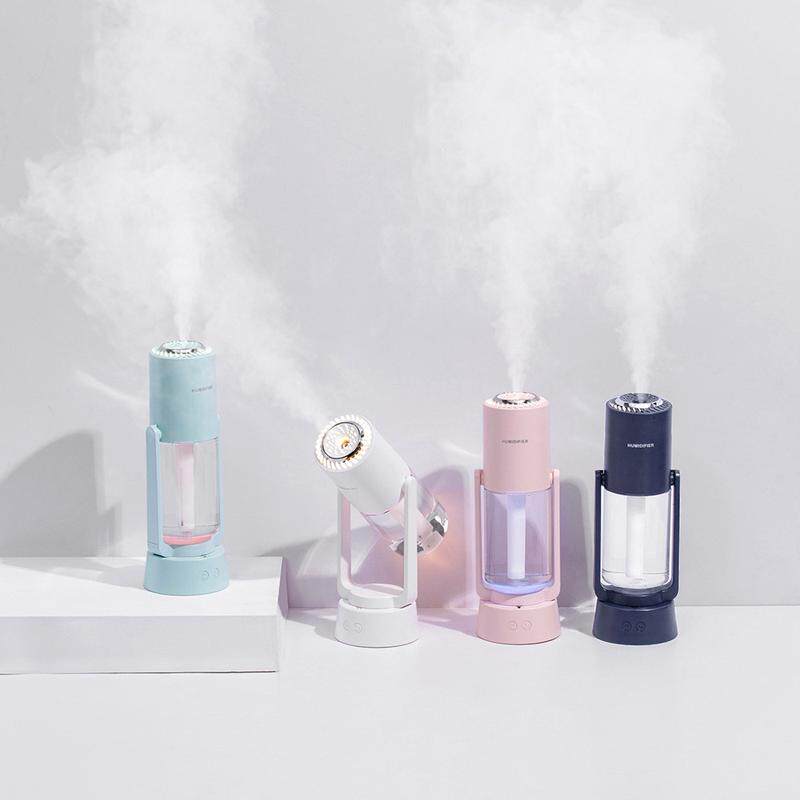 炫影加湿器自动摇头旋转喷雾香薰雾化七彩夜灯补水仪负离子车载