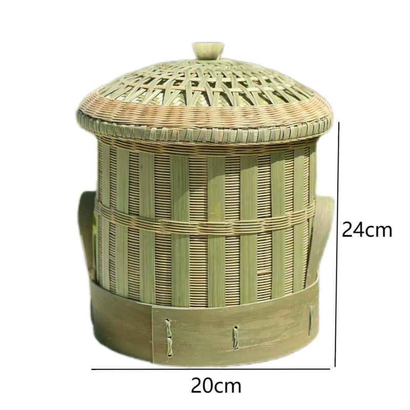 竹青四川特色传统竹编甄子老式纯手工编织家用厨房竹制蒸饭蒸饭桶