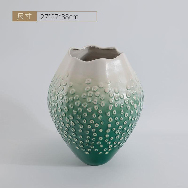 现代侘寂风几何肌理珊瑚摆件装饰品花器简约客厅餐桌茶几花瓶摆设