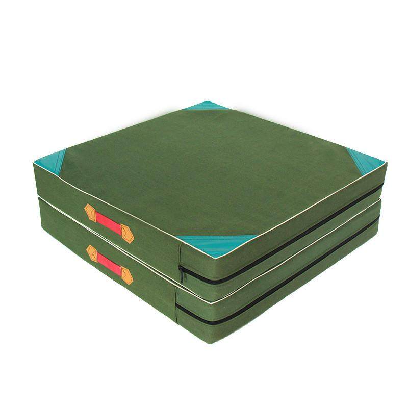 帆布折叠体操垫有机珍珠棉跳高垫体育健身器材跆拳道垫体操垫帆布