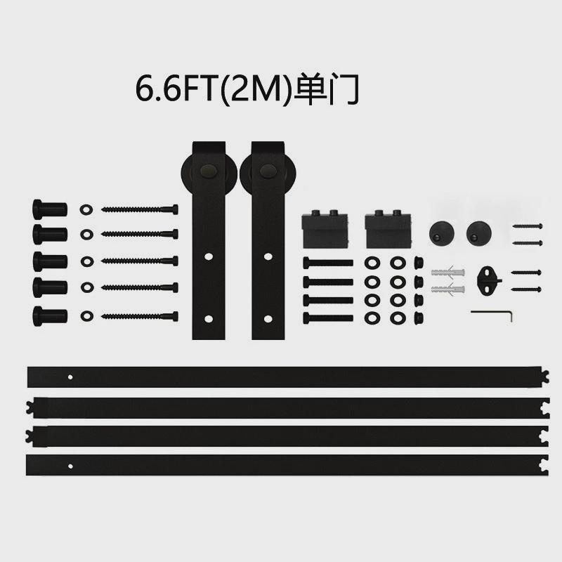 美式谷仓门吊轨推拉移门滑轨谷仓门趟配件全套轨道衣柜木门五金