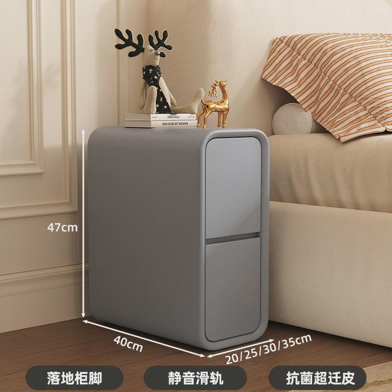 超窄实木床头柜现代简约卧室夹缝奶油风窄小型迷你柜床边简易新品