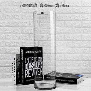 圆柱鱼缸落地加厚圆形玻璃直筒水培小型创意水培透明客厅大号