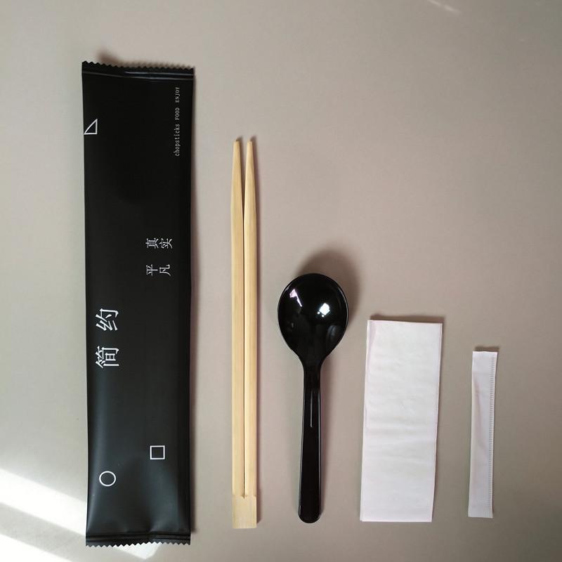 一次筷子四件套筷子勺子牙签餐巾纸外卖餐具打包四合一套装