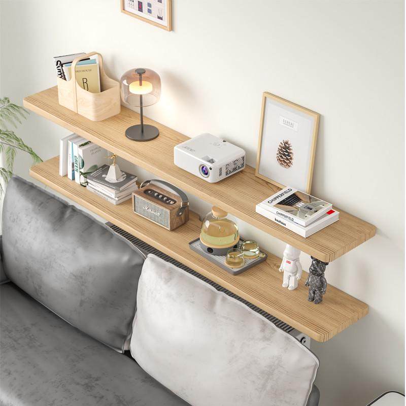 沙发后置物架客厅墙上实木免漆隔板悬空书架床头边一字隔板可定制,厨房/烹饪用具,碗架,淘宝优惠券,粉丝福利购,淘宝优惠卷
