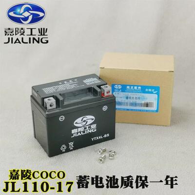 嘉陵摩托车电瓶嘉陵CoCo幼兽JL110复古弯梁电池国潮版边三轮通用