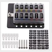 保险丝房车游艇12路汽车盒插片式 端子接线12路保险盒汽车电路保护