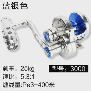 小金牛铁板慢摇全金属轮鼓轮eco2030大物船钓轮近海25kg海钓轮