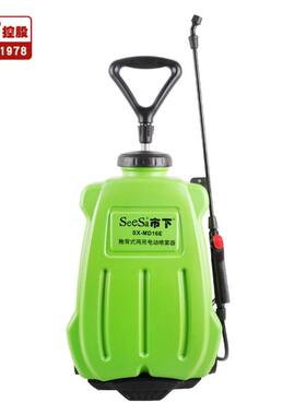 市下 16L背负式打药机防疫消杀酒精84带拖车高压喷药机电动喷雾器