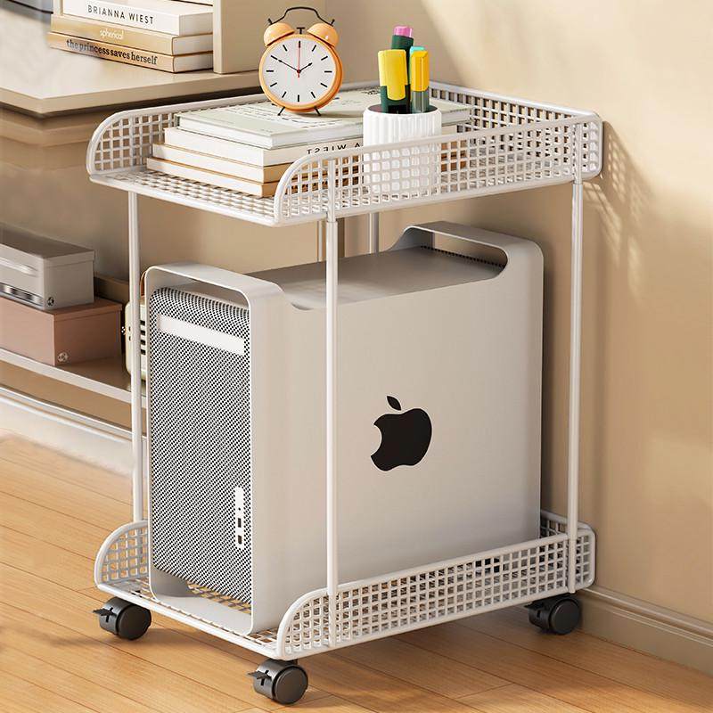 台式机电脑主机托架两层桌下海景房机箱底座支架悬空放置架可移动