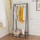 晾衣杆衣架落地立式 卧室挂衣架简易衣帽架单杆加厚轻奢晾衣架室内