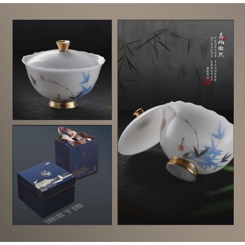 黄旭东高风傲然冰晶玉瓷主人杯单杯高端陶瓷家用个人专用喝茶杯