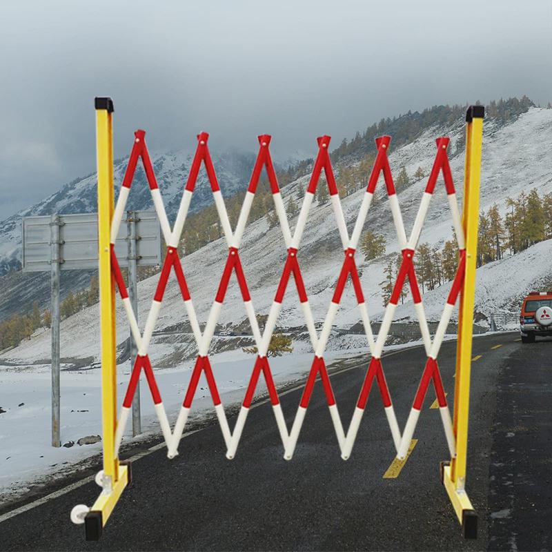 管式护栏玻璃钢伸缩围栏绝缘电力施工可移动栅栏安全折叠防护栏