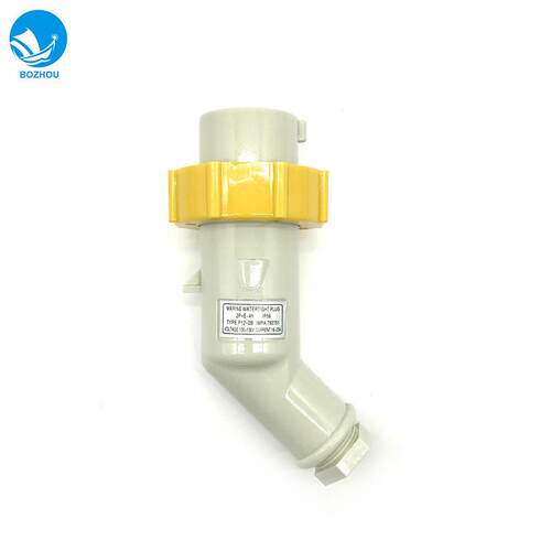 博船用舟照明iec标准电源插头p12-2b黄792751
