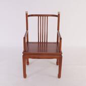 中式 榆木餐椅实木半圈椅简约靠背椅餐厅会议室古典休闲椅