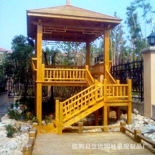 四角凉亭防腐木凉亭亭户外古建长廊仿古廊桥防腐木木质景观
