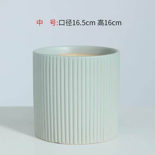绿植陶瓷花盆家用大号简约白色龟背竹蕨类北欧兰花盆栽君子兰