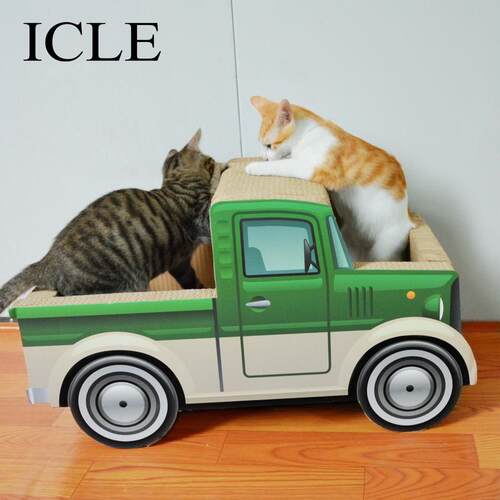 【工厂现货】icle小汽车客车猫窝猫窝洞绿皮卡车猫猫抓板