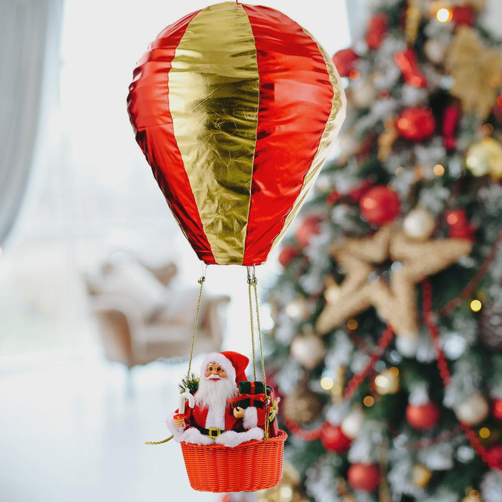 圣诞装饰圣诞酒店饰品圣诞老人热气球吊顶圣诞商场的气氛饰品