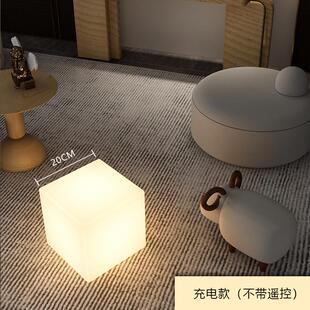 卧室氛围ins风方块灯led高级感简约现代床头灯客厅网红落地灯