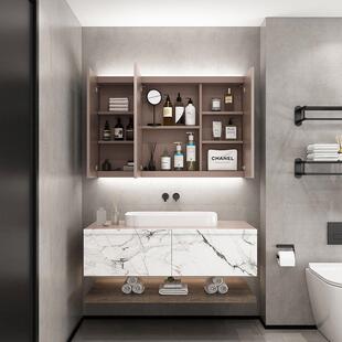 不锈钢智能浴室镜柜单独卫生间挂墙镜箱触控防雾带灯收纳一体柜