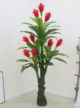 仿真植物盆栽假红掌客厅装饰花牡丹居家装饰摆件绿植鸿运当头假花