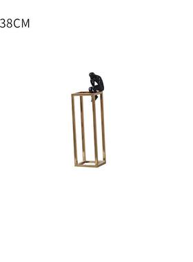 软装形状书靠摆件中式金属家居工艺品摆件书房几何工艺品创意树脂