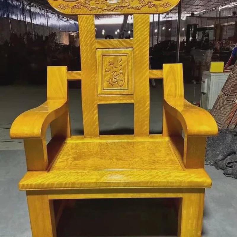 黑檀实木大板桌巴新中式花茶台桌椅组合老板办工作台整块原木茶桌