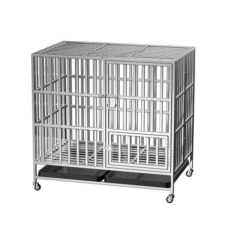 不锈钢狗笼子可折叠室内外加粗加厚宠物笼大型中型犬金毛边牧笼子,农机/农具/农膜,其它农用工具,淘宝优惠券,粉丝福利购,淘宝优惠卷