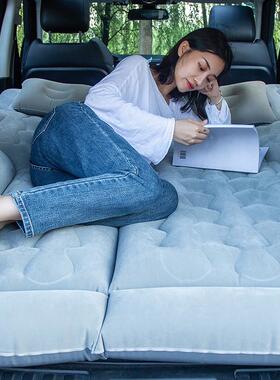 越野SUV后排车载充气床便携二用轿车车中床垫植绒多功能充气床垫